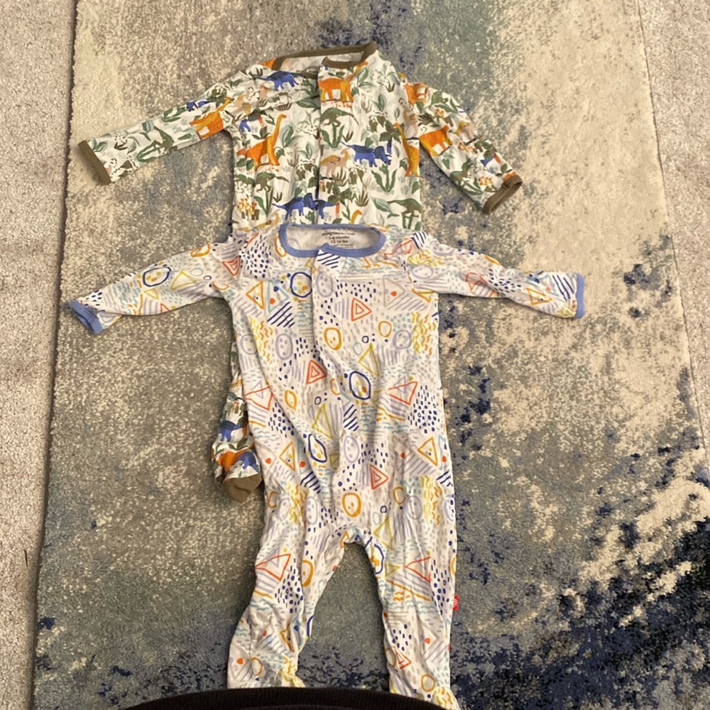 Bundle of Two Magnetic Me 3-6 Month coveralls